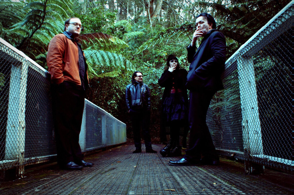 Disjecta Membra, 2014 (L-R): Kane Davey, Matthew Tāmati Scott, Isobel Te Aho-White, Michel Rowland.